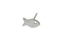 ORECCHINO TAPPABUCO PESCE PIATTO SMALL ARGENTO