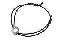 BRACCIALE PIASTRINA CUORE TRAFORATO ARGENTO
