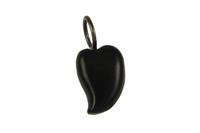 CIONDOLO CUORE OSSIDIANA LARGE E ARGENTO