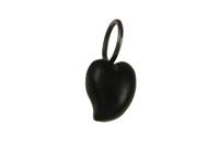 CIONDOLO CUORE OSSIDIANA MEDIUM E ARGENTO