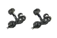 GEMELLI SERPENTE ARGENTO RODIATO