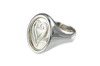 ANELLO SIGILLO CUORE ARGENTO