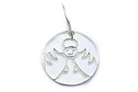 CIONDOLO ANGELO CUSTODE LARGE ARGENTO NEW