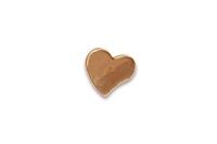 ORECCHINO PIATTO CUORE BRONZO