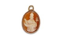 CIONDOLO SAN SILVERIO CAMMEO OVALE SMALL ORO ROSA ct.9