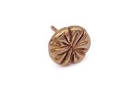 ORECCHINO FIORE DI CORALLO FOSSILE SMALL BRONZO