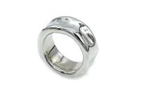 ANELLO STORTO FASCIA ARGENTO misura large