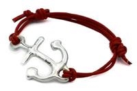 BRACCIALE ANCORA STORTA ARGENTO