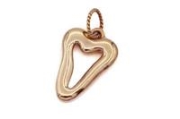 CIONDOLO CUORE STORTO LARGE BRONZO