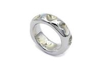 ANELLO STORTO TANTI CUORI LARGE ARGENTO