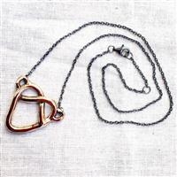 COLLANA CUORE DI MARINAIO ARGENTO E ROLLO' ARGENTO