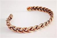 BRACCIALE TRECCIA LARGE BRONZO