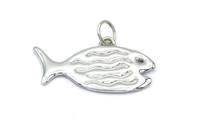 CIONDOLO PESCE ONDA ARGENTO