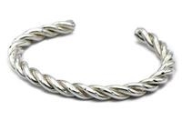 BRACCIALE APERTO CIMA XXL ARGENTO misura large