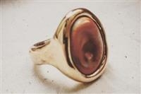ANELLO OCCHIO DI SANTA LUCIA BRONZO ROSA