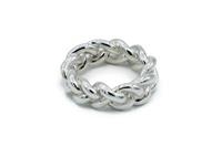 ANELLO TRECCIA STORTA ARGENTO mis. Small