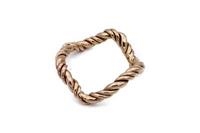 ANELLO ONDA CIMA BRONZO mis. Small