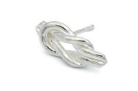 ORECCHINO NODO PIANO SMALL ARGENTO